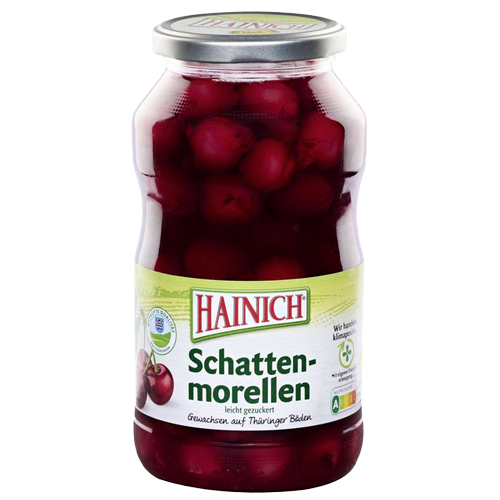 Hainich Sour Morello Cherries in glass jar 24 oz.