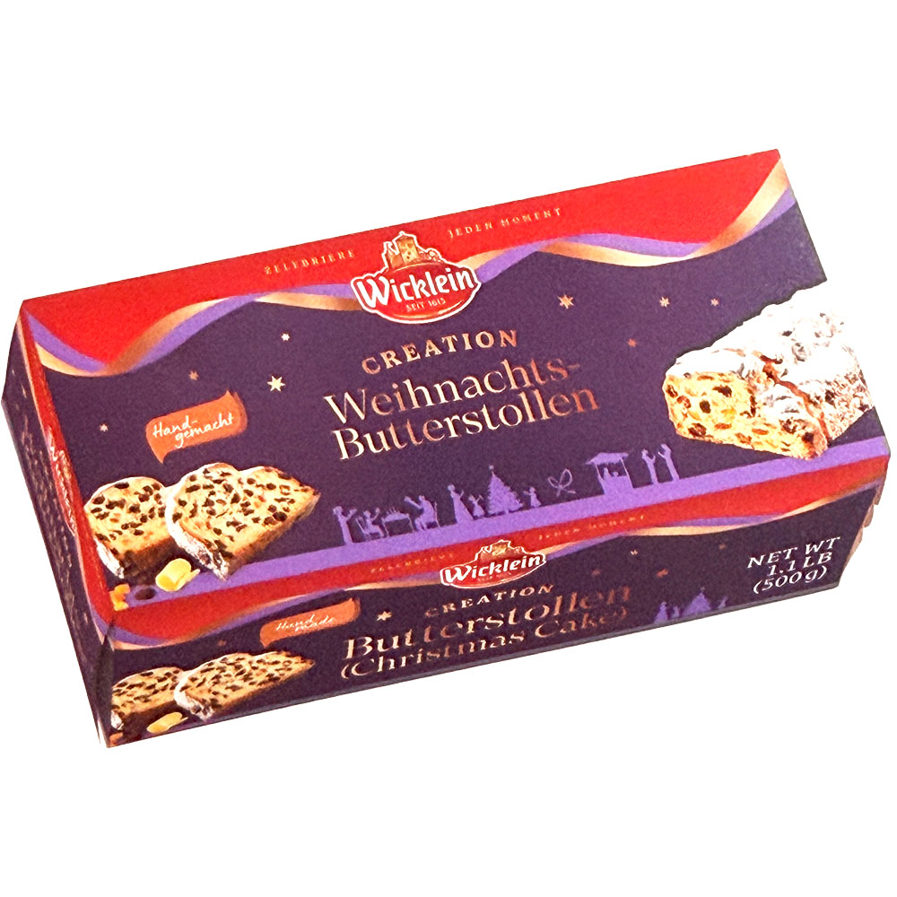 Wicklein Nurnberger Deluxe Butter Stollen in Gift Box, 17.6 oz