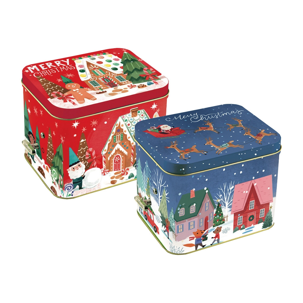 Windel Musical Christmas Tin (assorted chocolates), 2 designs, 4.9