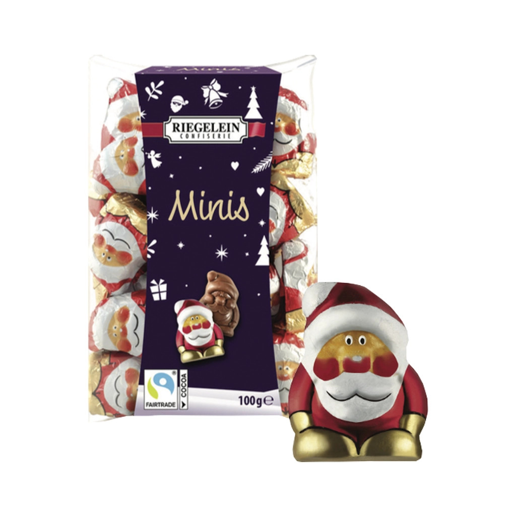 Riegelein Mini Solid Milk Chocolate Santa