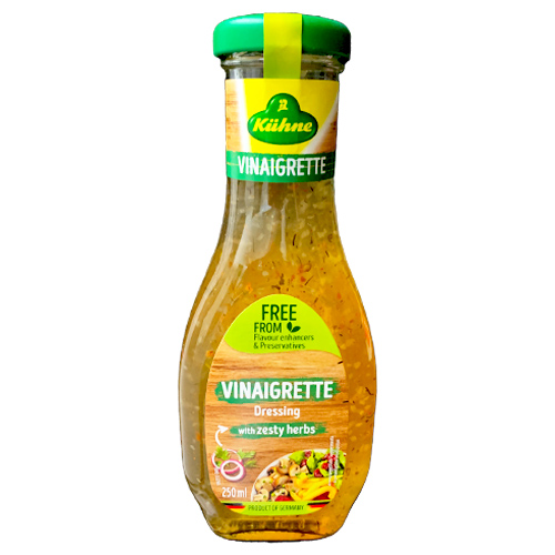 Kuehne Salad Vinaigrette Dressing Oil-Free with Zesty Herbs - 8.75 oz.