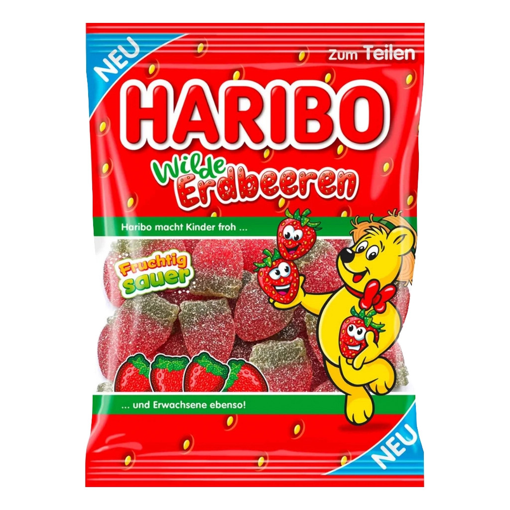 Haribo Wild Strawberries Sour Gummies