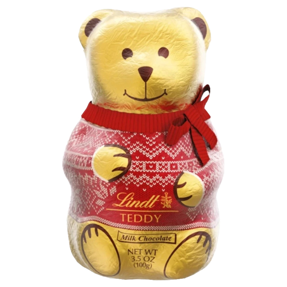 Lindt Chocolate Bear in Festive Sweaters, large size, 100g