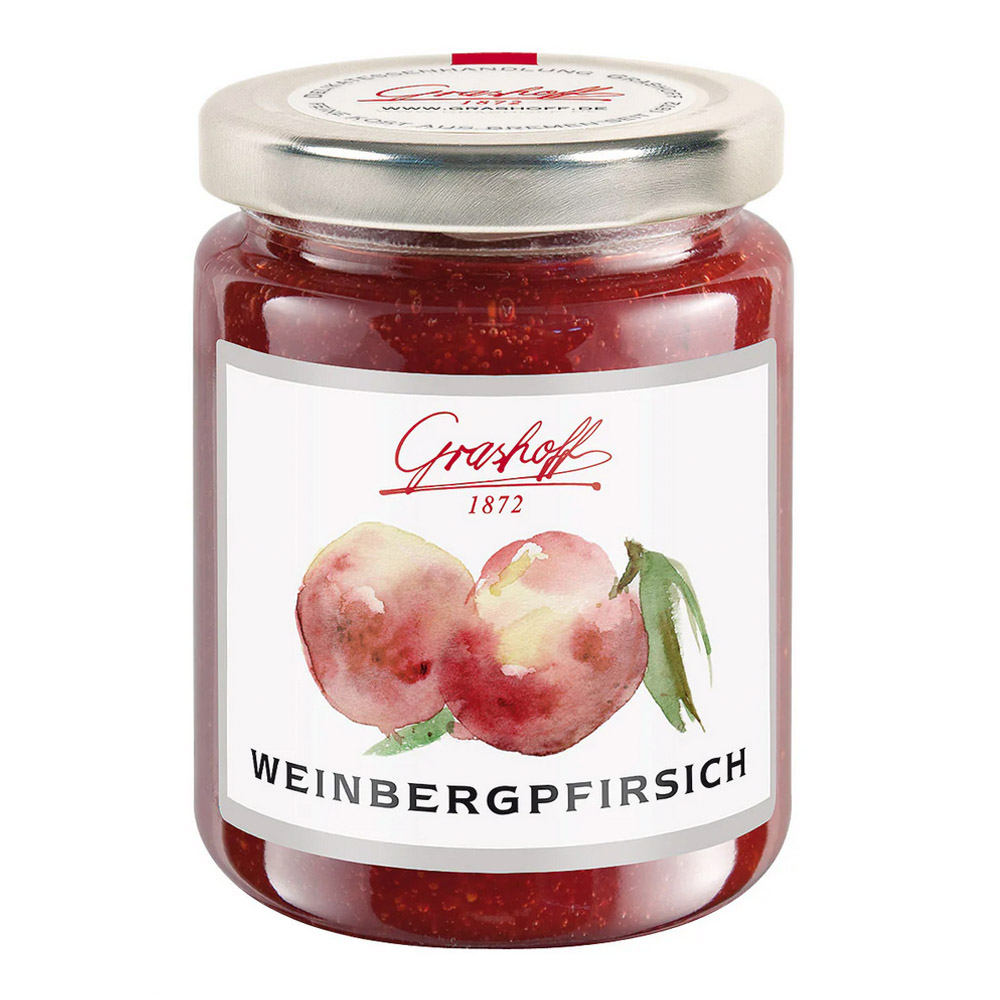 Grashoff Premium Vineyard Peach Preserves, 250g