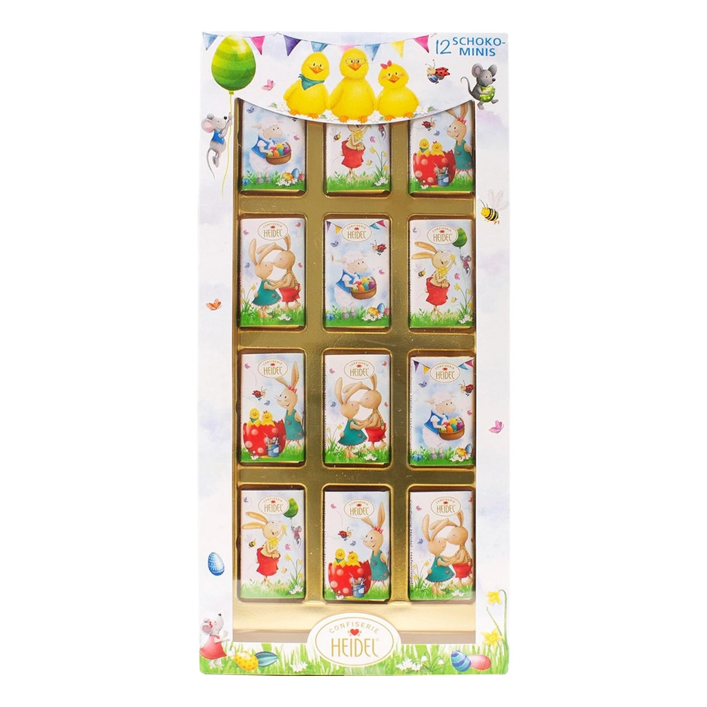 Heidel Easter Greetings Mini Chocolate Bars in window box