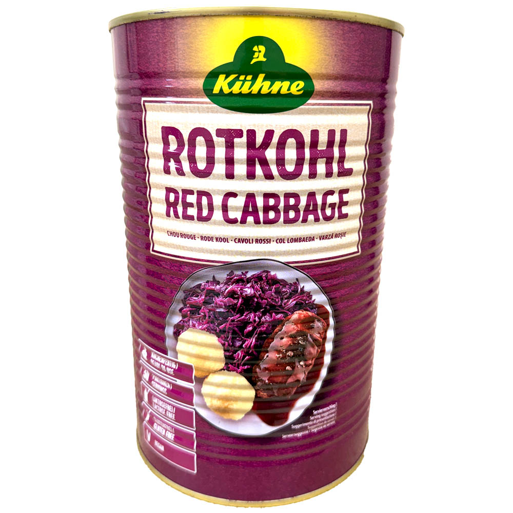 Kuehne German Red Cabbage 30-Portion Tin, 9 lbs