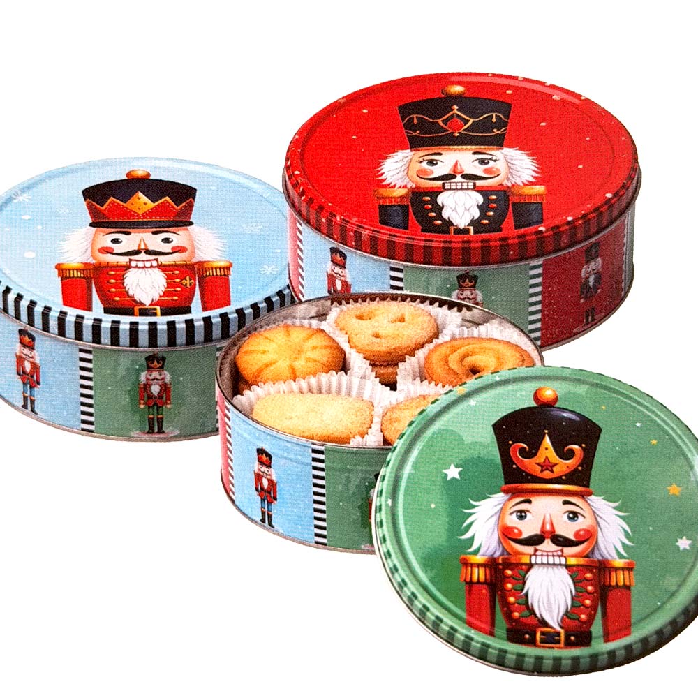 Jacobsens Danish Butter Cookie Assortment in Nutcracker Tins, 5.3 oz