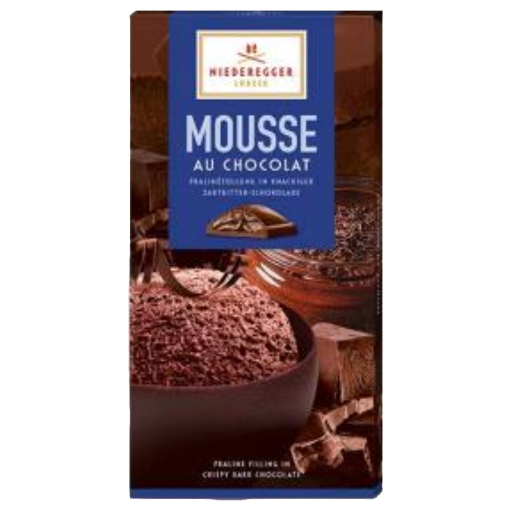 Niederegger Mousse Au Chocolat Dark Chocolate Marzipan Bar,  3.5 oz