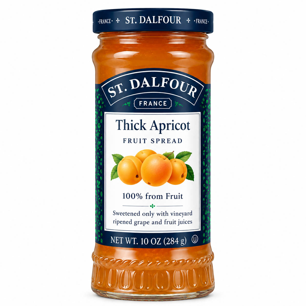 St. Dalfour Thick Apricot Fruit Spread, 10 oz.