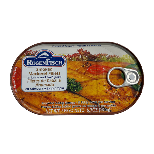 Rugenfisch Smoked Mackerel in Brine and Own Juice