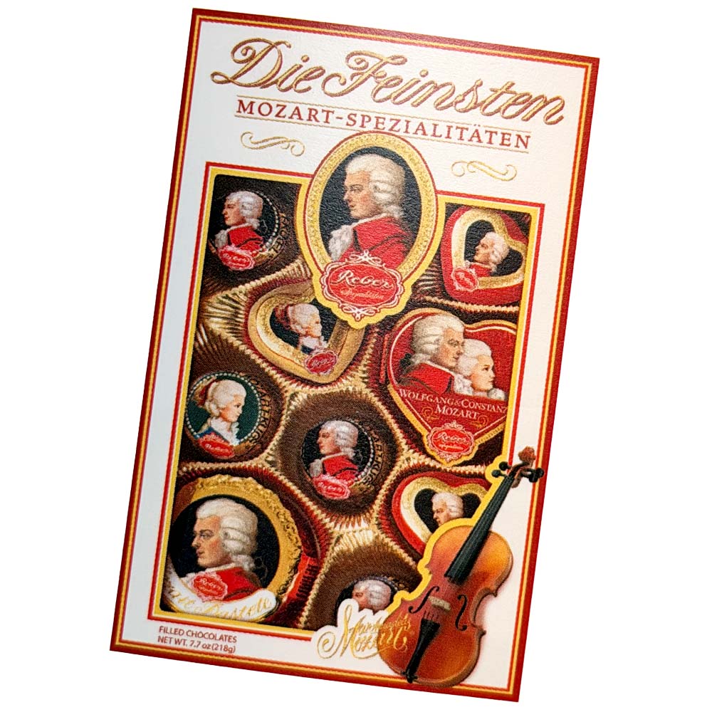 Reber "Die Feinsten" Specialty Mozart Truffles Assortment in Gift Box 7.7 oz