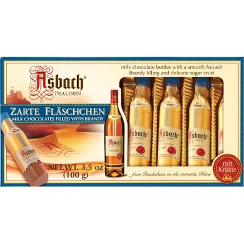 Asbach Milk Chocolate Bottles with Brandy in 8 pc. Gift Box