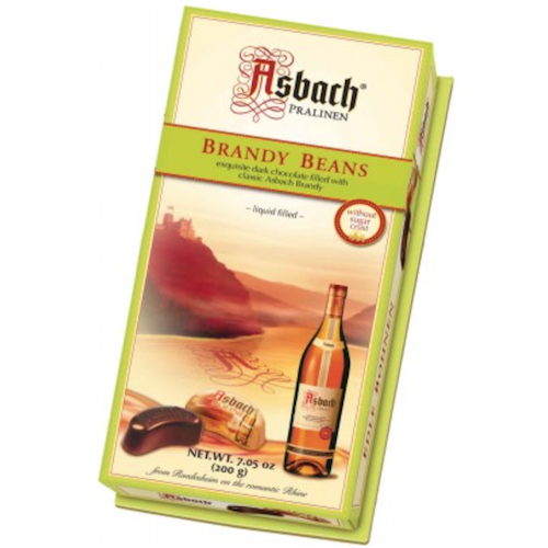 Asbach Dark Chocolate Beans with Brandy in Large Gift Box (no sugar crust)