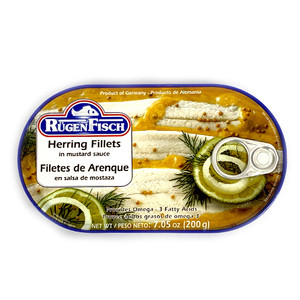 Ruegenfisch Herring Fillets in Mustard Sauce, 7.05 oz. - The Taste