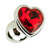 Precious Metals Heart Shaped Butt Plug-Silver