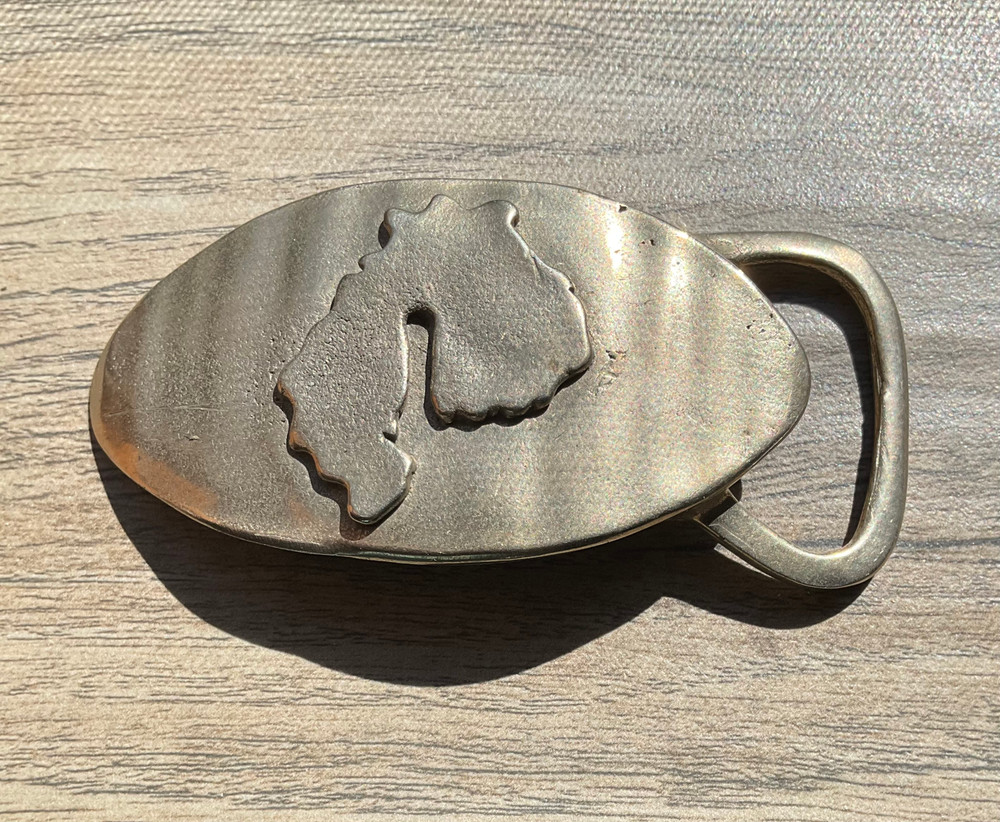 White bronze MDI Belt Buckle