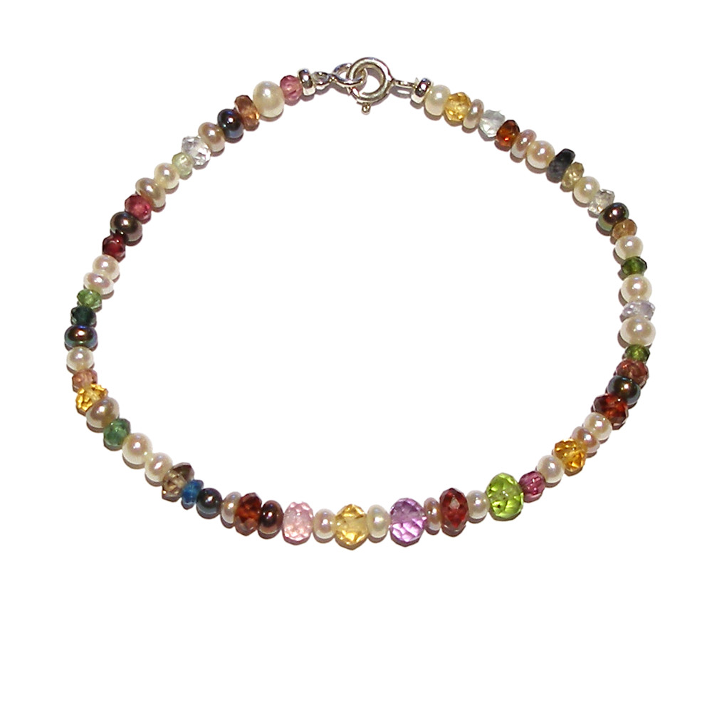 Springtime Multigem Bracelet in Silver