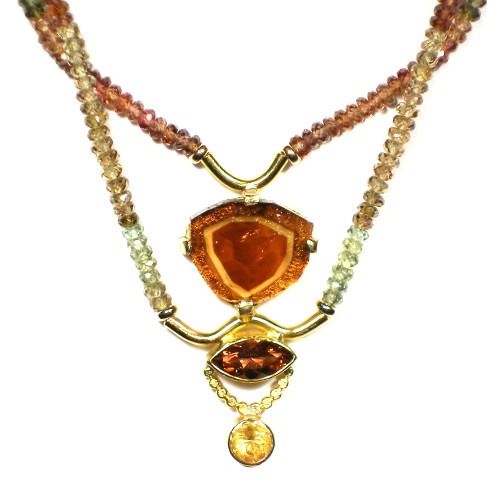 Carmen Veranda Watermelon Tourmaline Necklace