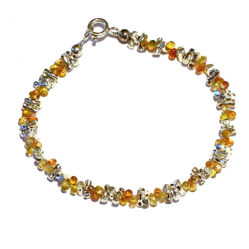 Yellow and Orange Sapphire Stick Bracelet