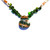 Jasper Drop Paddle Necklace with Ruby Inset Chrome Tourmaline and  Multicolor Quartz Beads