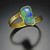 Boulder Opal Spiral Ring in Gold