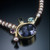 Huge Iolite Synergy Necklace in Gold Huge Iolite Synergy Necklace in Gold