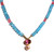Bubblegum Pink Smile Necklace with Inset Ruby in Pearl in Gold