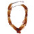 Ocean Tumbled Seaglass Bottle Rim Necklace with Hessonite Garnets