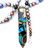 Dichroic Art Glass on Wacky Color-enhanced Pearls