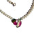 Tourmaline Duo Heart Necklace on Pearls