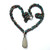 Seaglass Enhancer Pendant with Oxidized Multigem Fringe Necklace in Silver