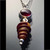 Garnet and Sachs Artglass Spiral Necklace in Silver