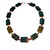 Ocean Jasper Multiple Focal Bead Necklace in Teals with Colorful Pearls