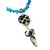 Sachs Groovy Cabochon with Opals on Apatite Dancing Drops in Silver