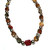 Jasper Multiple Focal Bead Revved-Up Necklace with Large Round Silver Beads
