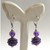 Amethyst Starburst Earrings in Silver