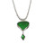 Bar Harbor Collection-Bottle Green with Fancy Tourmaline Drop Necklace in Silver