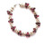 Garnet Silver Stick Bracelet