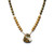 Ocean Jasper Change of Seasons Fall to Winter Necklace on Gold Olive and White Pearls