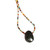 Rainbow Andamooka Opal Necklace on Tiny Agate Beads