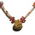 Butterscotch and Gumdrops Jasper Paddle Necklace with Tourmaline Drops and Multicolor Quartz