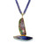Australian Boulder Opal and Richerite Fast Sailboat Necklace with Tanzanite Beads in Gold