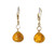 Mango Tourmaline Dangle Earrings in Gold