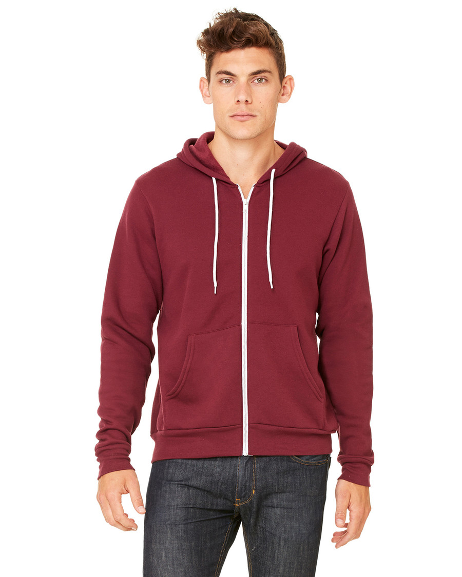 Bella + Canvas Unisex Poly-Cotton Fleece Full-Zip Hoodie