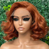 Copper Ginger Body Wave Bob 13x4 Lace Front 4x4 Lace Closure Human Hair Wig