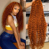 Ginger Deep Curly 13x4 Lace Front 4x4 Lace Closure Human Hair Wig