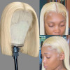 Blonde #613 Straight Bob 13x4 Lace Front 4x4 Lace Closure Human Hair Wig