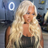 Blonde #613 Body Wave 13x4 Lace Front 4x4 Lace Closure Human Hair Wig