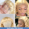 Blonde #613 Deep Wave 13x4 Lace Front 4x4 Lace Closure Human Hair Wig