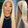 Blonde #613 Straight 13x4 Lace Front 4x4 Lace Closure Human Hair Wig